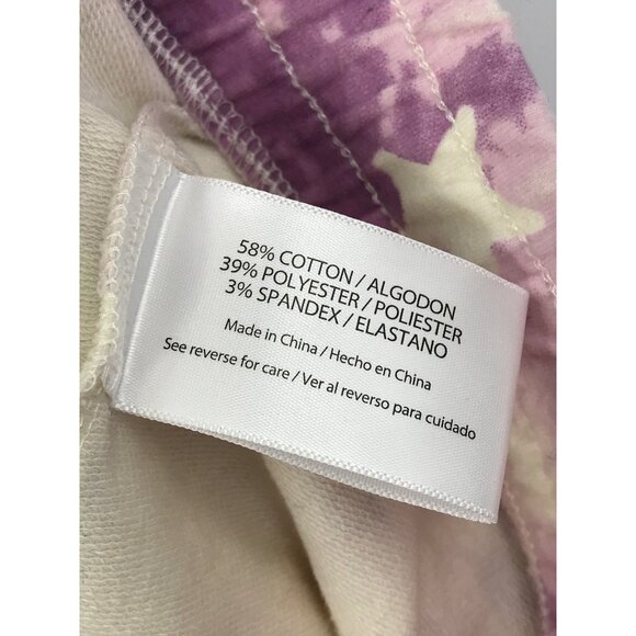 Wildfox Purple Tie-Dye Star Print Drawstring Lounge Short Large - Picture 5 of 6